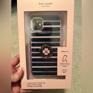 ❤️♠️KATE SPADE IPhone 11 case with ring NWT